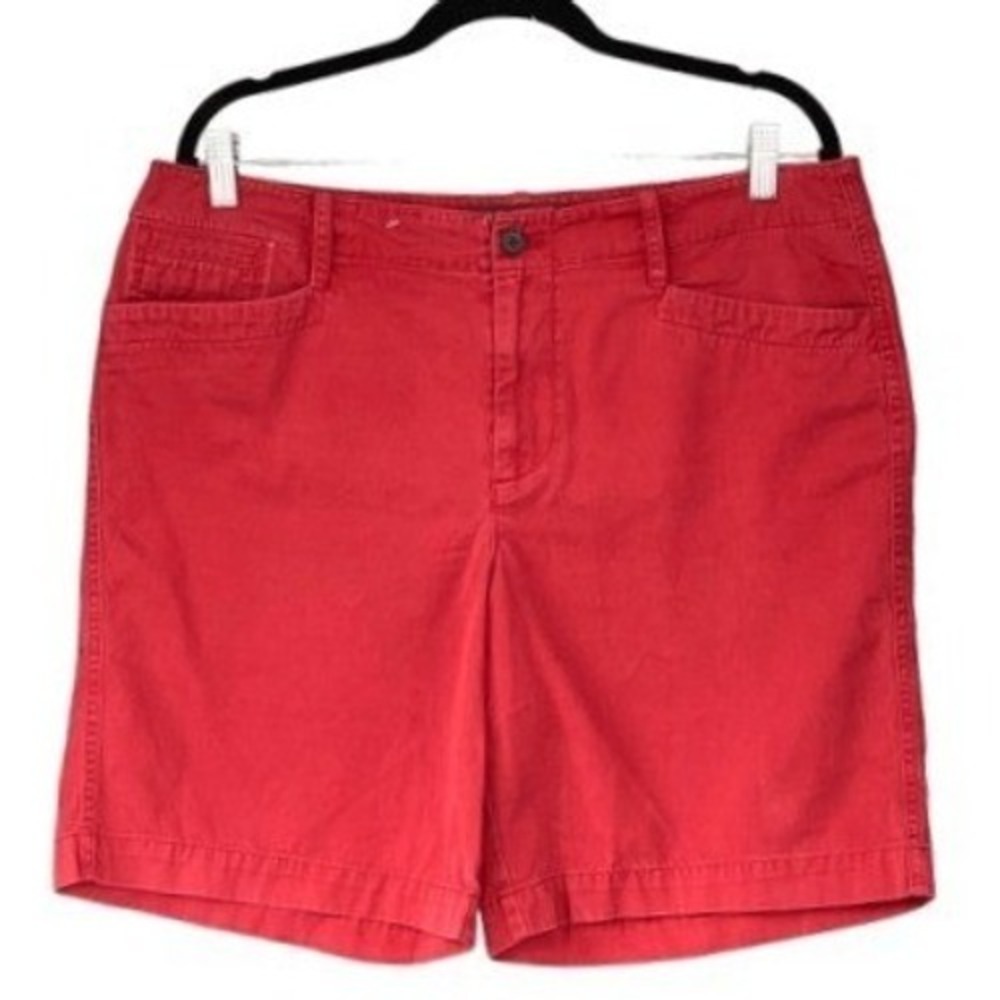 A1 LRL Lauren Ralph Lauren Shorts‎ Red 100% Cotton Chino Vintage 90s Bermuda